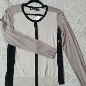 Long sleeve color block cardigan
